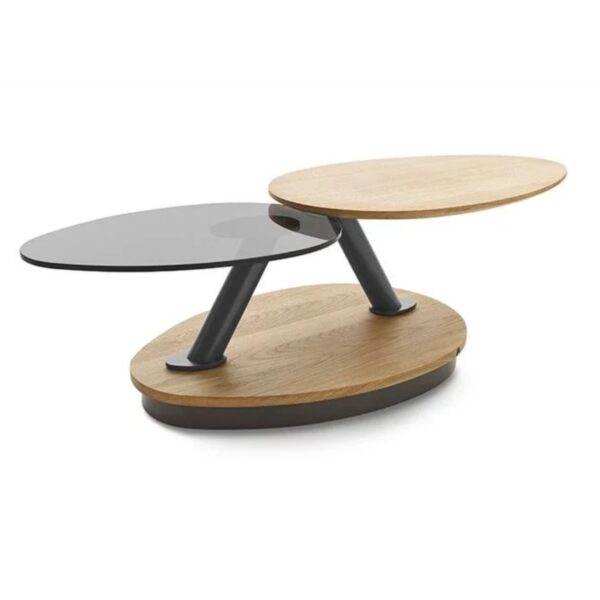 MY MODERN HOME Stolik kawowy SPACE M253A z naturalnym dębem